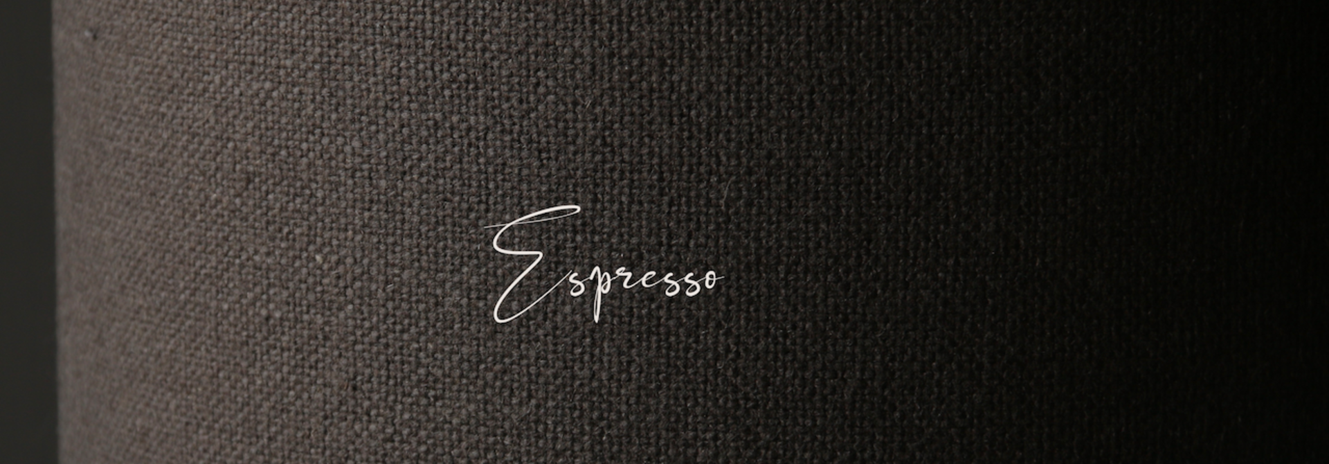 Zylinderförmiger Lampenschirm aus Leinen in Espresso