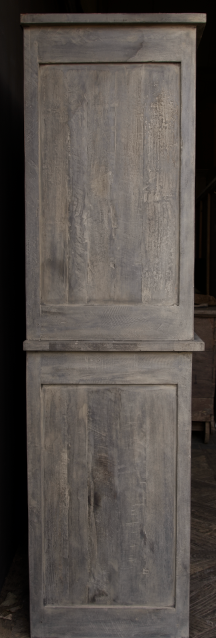 Rural closed Gray Cabinet with six doors-3