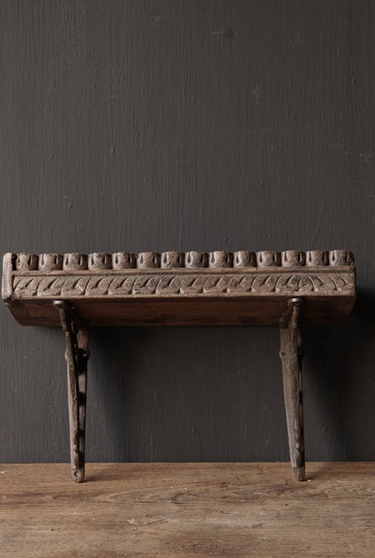 Unique antique wood with iron wall rack