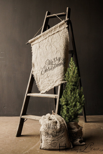 Linen Merry Christmas wall cloth