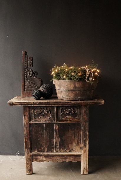 Old Antique Wabi Sabi Wooden side table / wall table