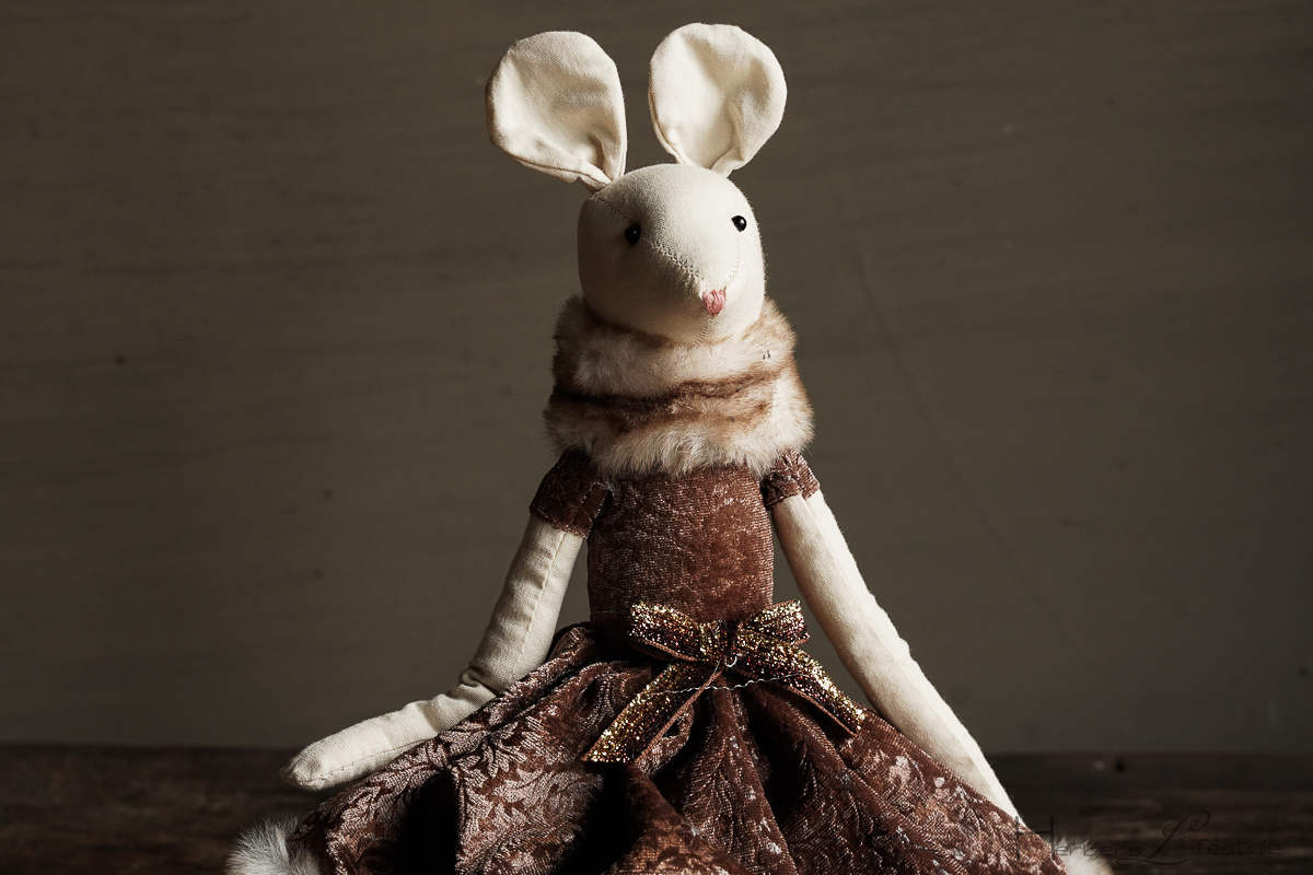 Beautiful Fabric Winter mouse-6