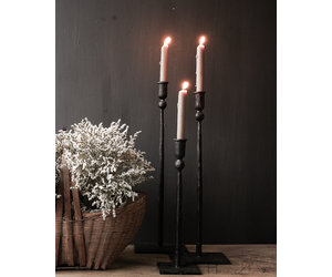 Kerzenständer-Set Eisen HerbersLifestyle aus Schwarzes -
