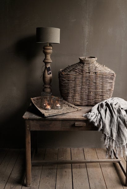 Low Tough Antique old wooden wall table with a drawer