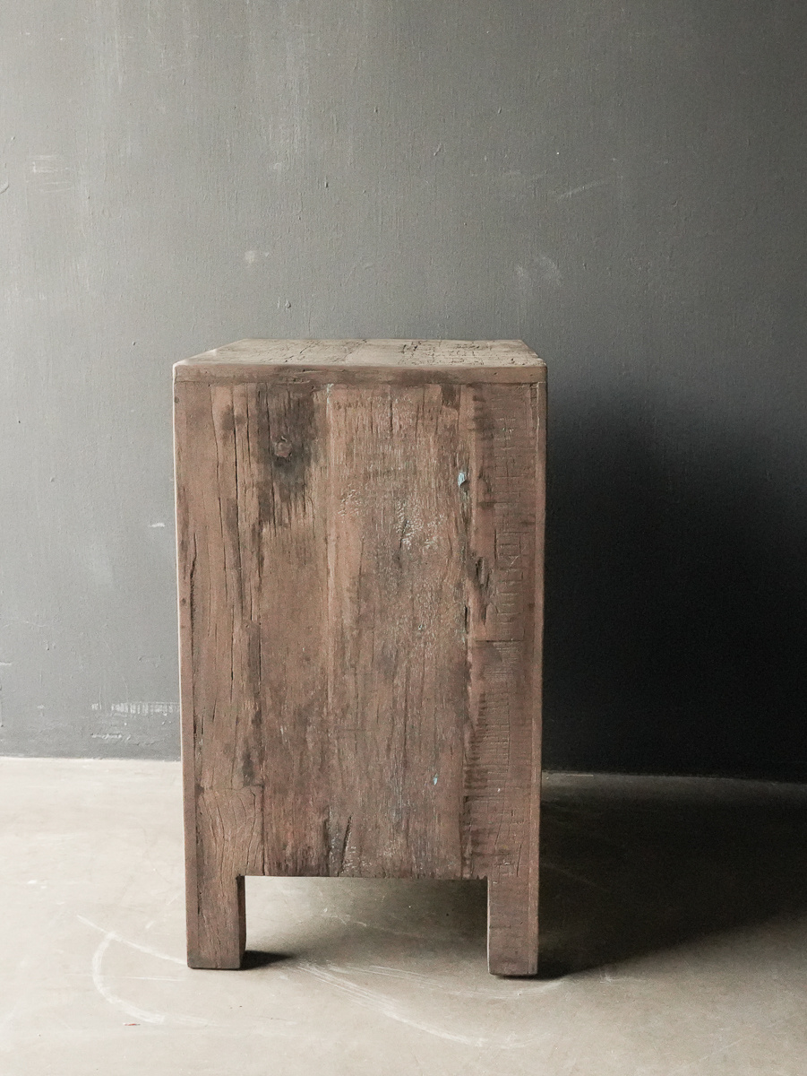 Oud driftwood houten lade kastje-3