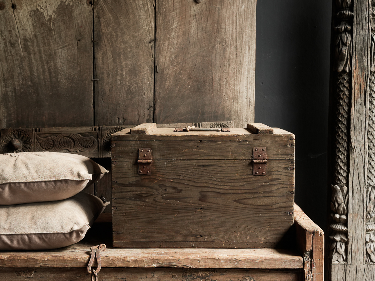Oude houten kist - HerbersLifestyle