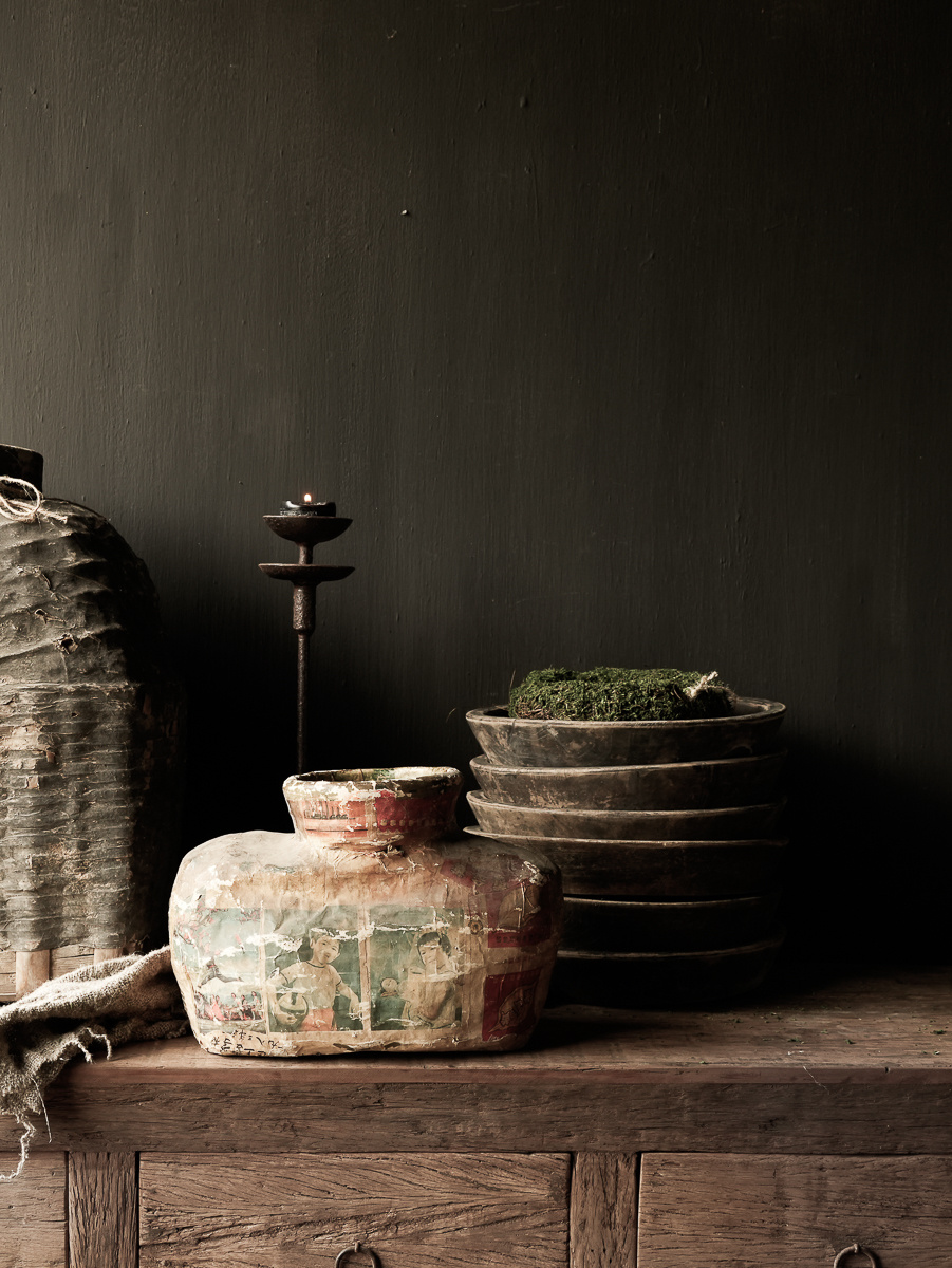 Unique old clay basket-2