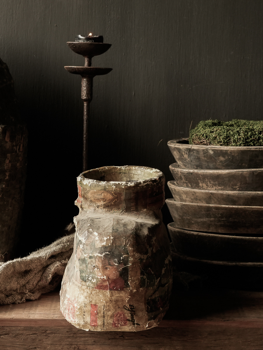 Unique old clay basket-3