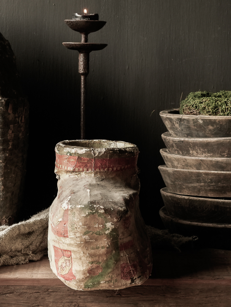 Unique old clay basket-4