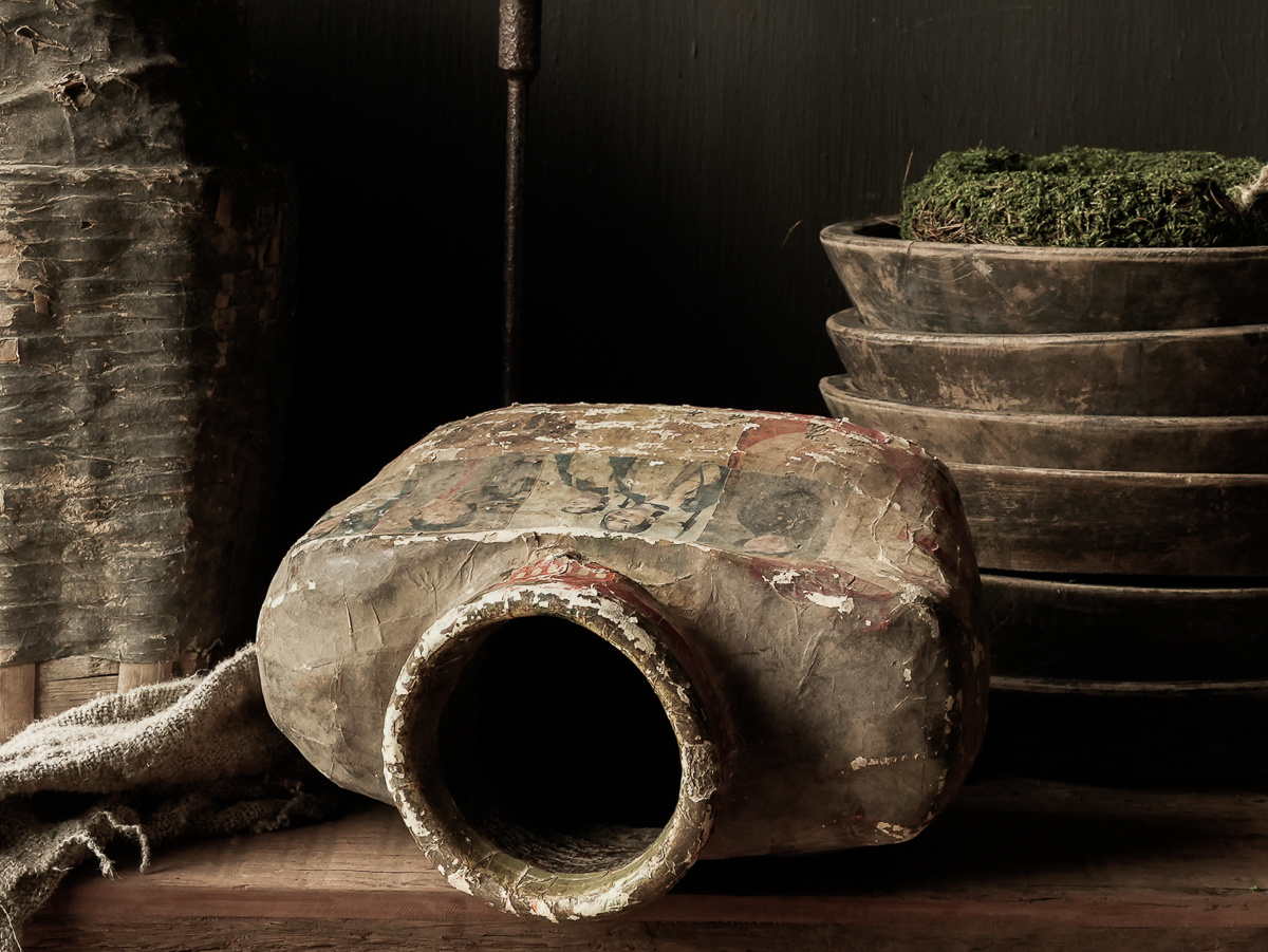 Unique old clay basket-5