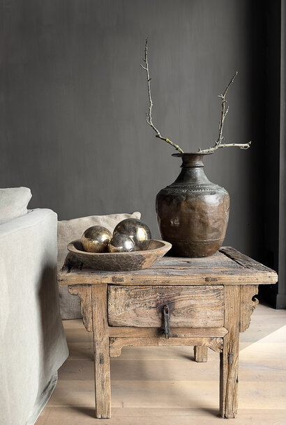 Unique Very old Wabi-Sabi Table with drawer