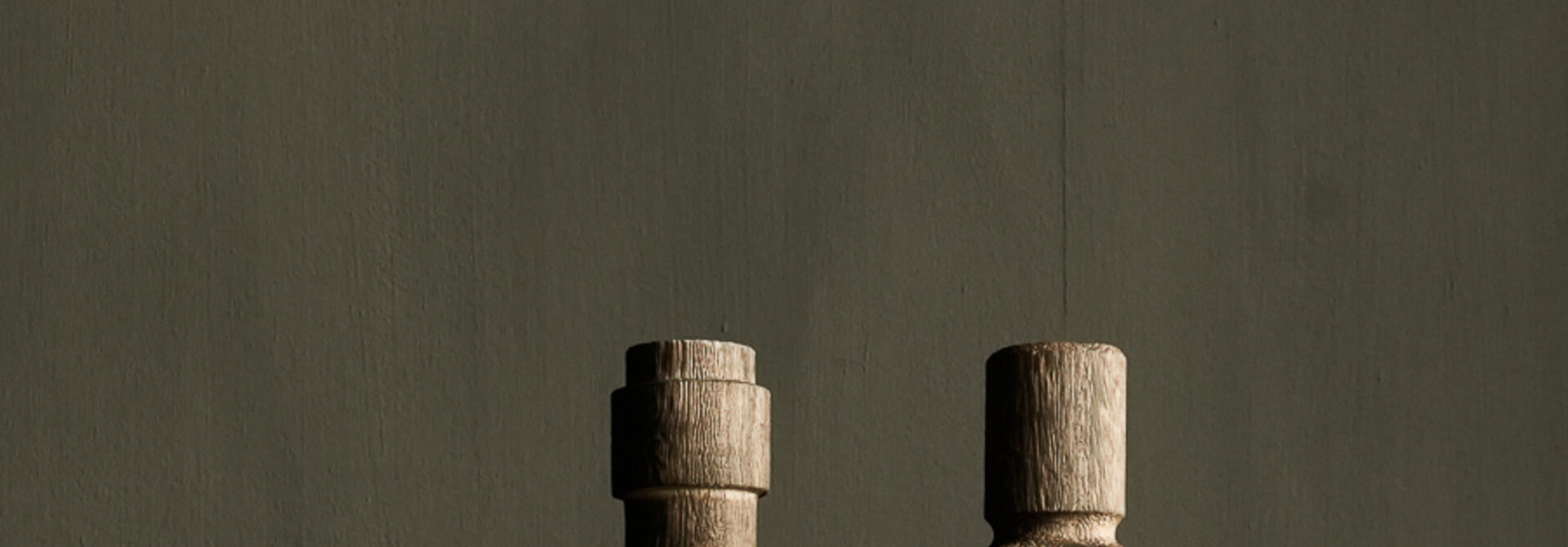 Glass storage jar with wooden cap