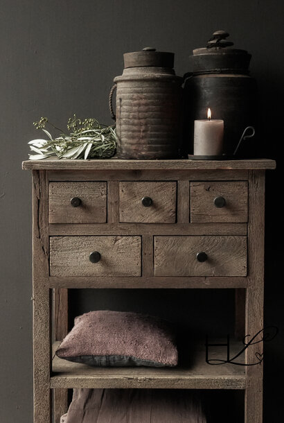 Cool cabinet / side table / wall table with five drawers