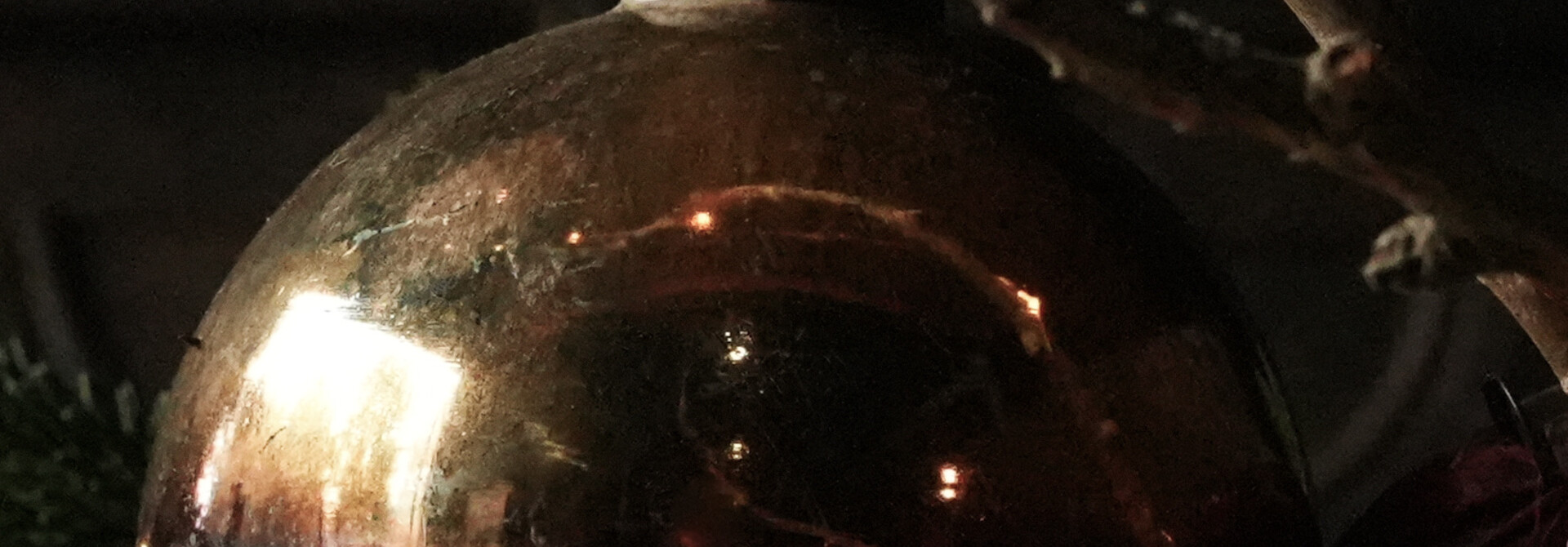 Prachtige Kerstbal Copper / Honingraad