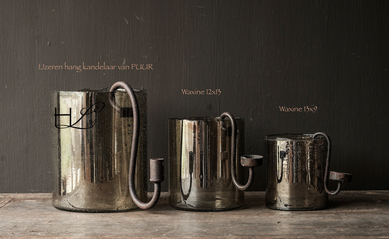 Imperfect Stoer Stone bubble Luster smoke glazen windlicht-9