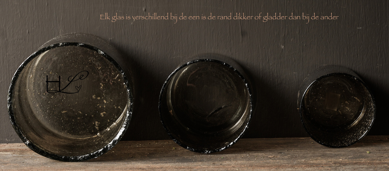 Imperfect Stoer Stone bubble Luster smoke glazen windlicht-10