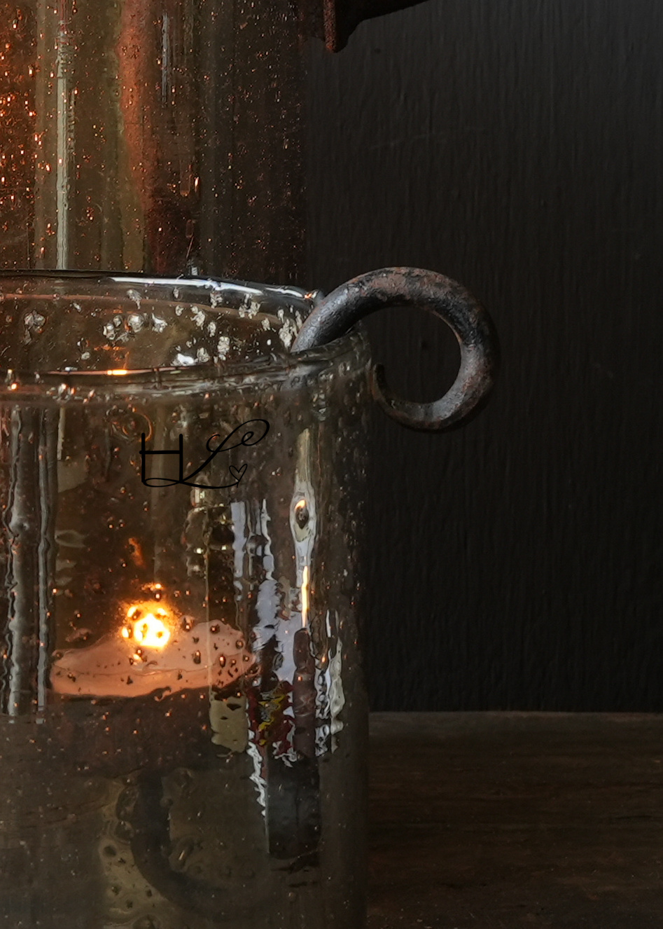 Imperfect Stoer Stone bubble Luster smoke glazen windlicht-5