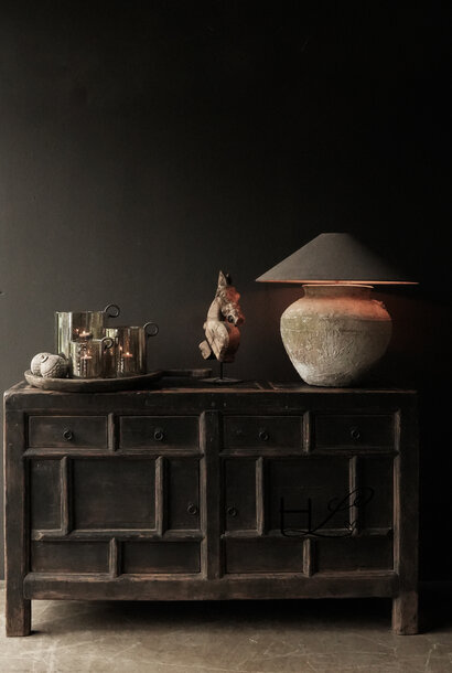 Beautiful Old Wooden Black/Brown Sideboard