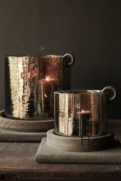 Imperfect Stoer Stone bubble bronze Chandelier glass lantern