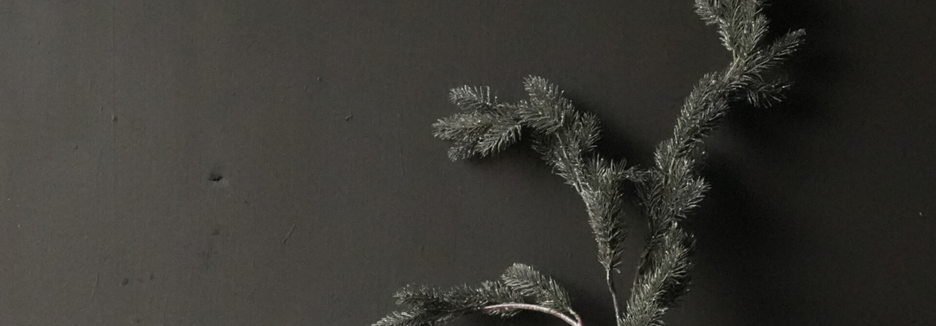 kunst kerst tak donker groen met glitter