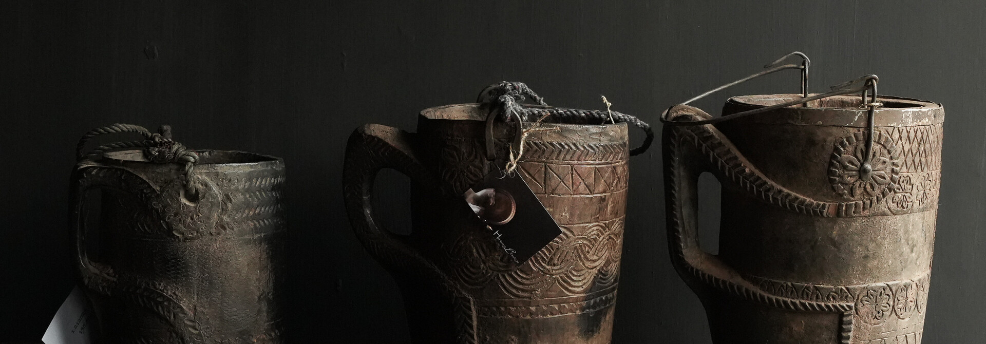 Uniek Antiek houten Pul / Melk Kan