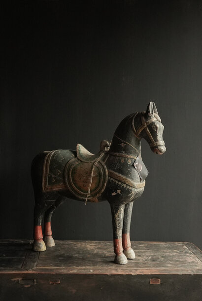 Unique authentic wooden horse