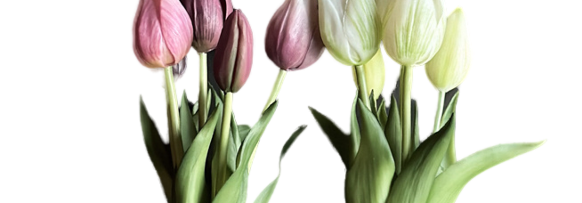 Bunch of artificial tulips