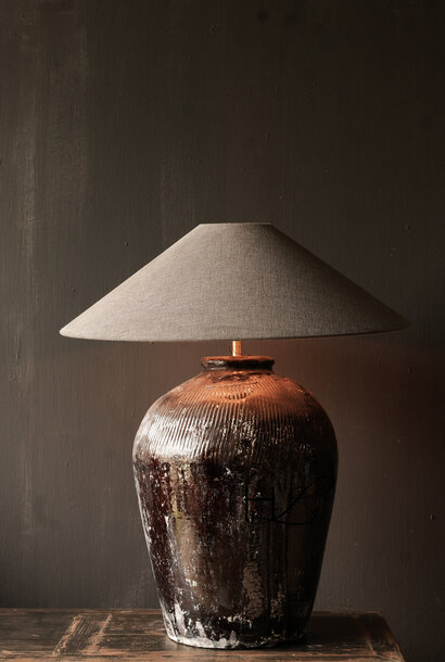 Lamp made from old Rice jar