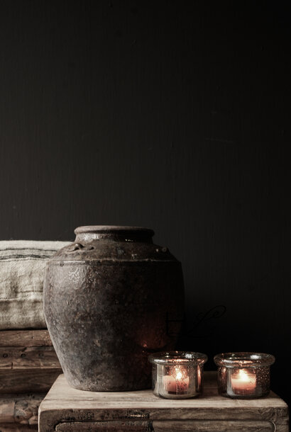 Unique Wabi Sabi Authentic glazed oil jar