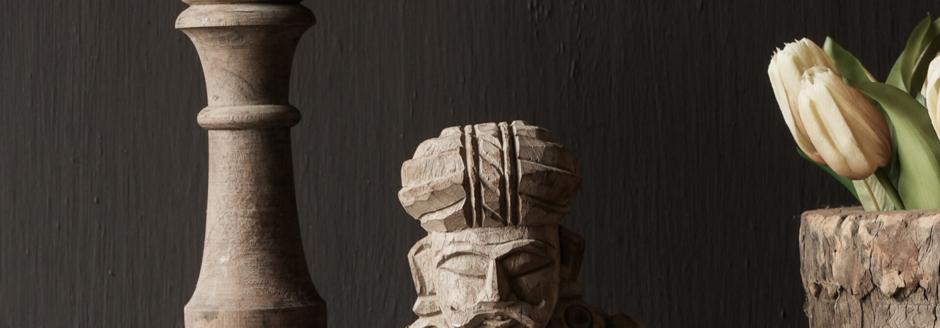 Unique wooden statue watchman | India