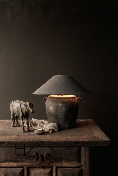 Jug lamp from old authentic water pot