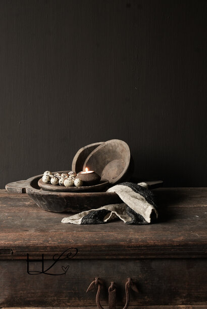 Authentic old wooden Nepalese bowl