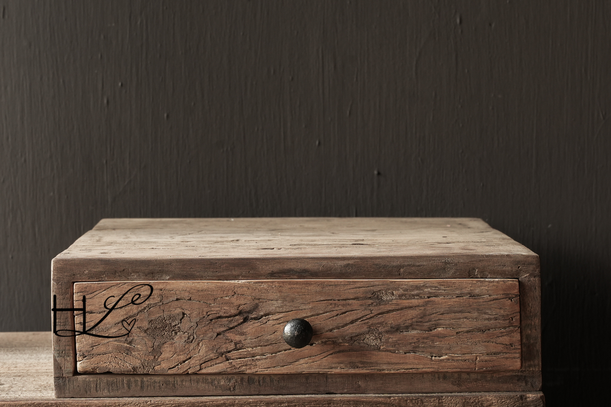 gezandstraald oud houten koffiecapsule /pads lade-3