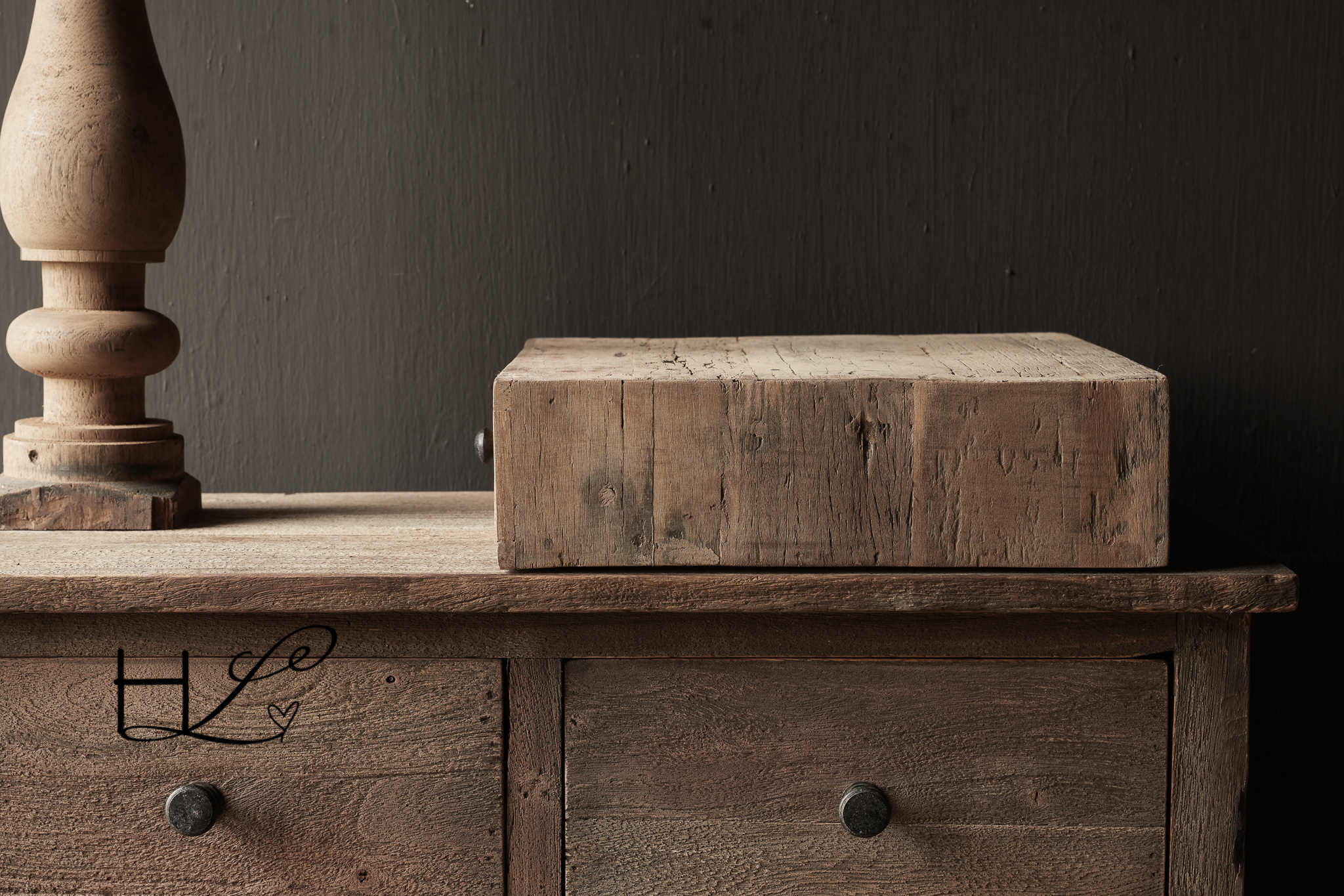 gezandstraald oud houten koffiecapsule /pads lade-7