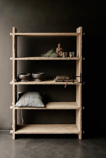 Tough Elmwood wooden bookcase / shelving unit