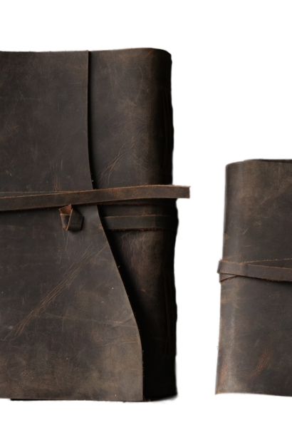 Notitie boek met leren kaft