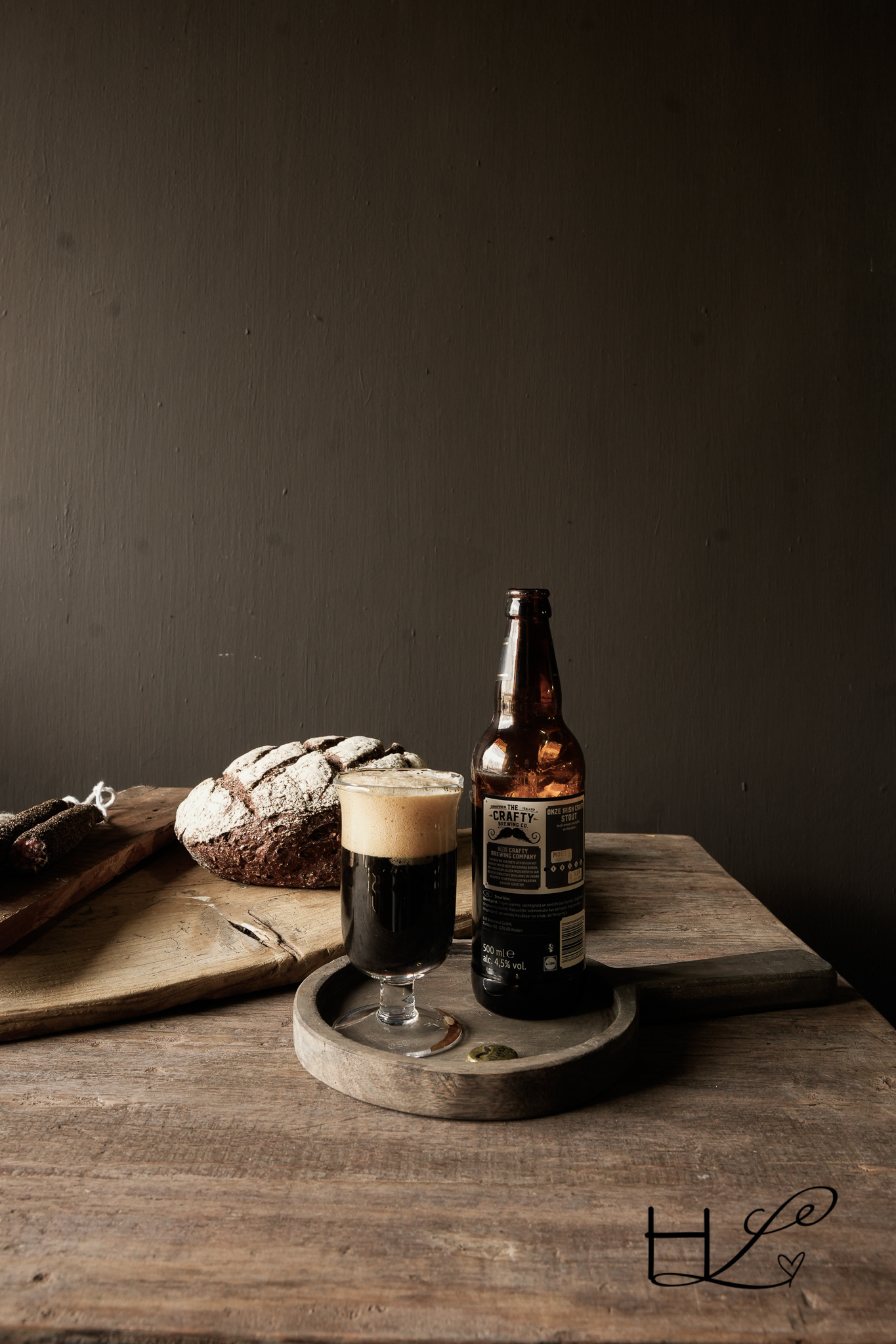 Sturdy wooden bar table with iron legs-8