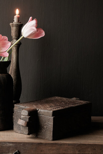 Old wooden spice box Nepal