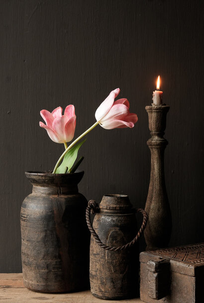 Original Old wooden Nepalese Jug