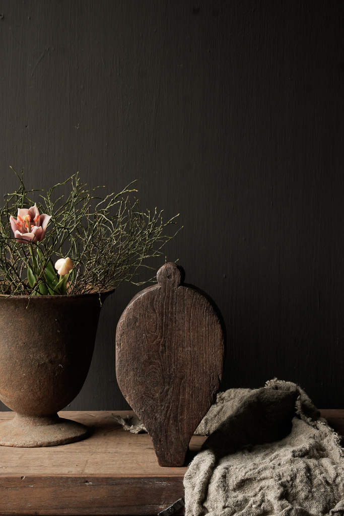 Einzigartige alte nepalesische Gewürzkiste aus Holz-3