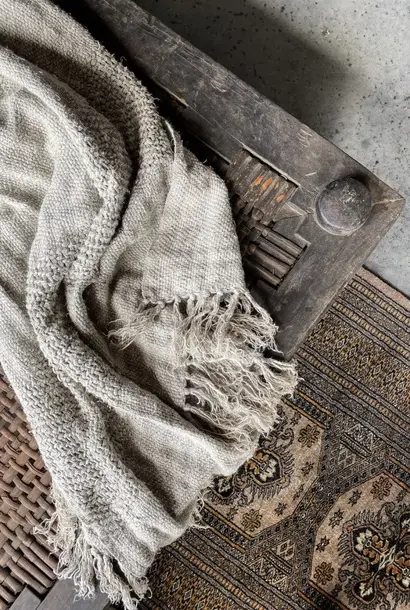 Plaid HOFFZ Bowi naturel