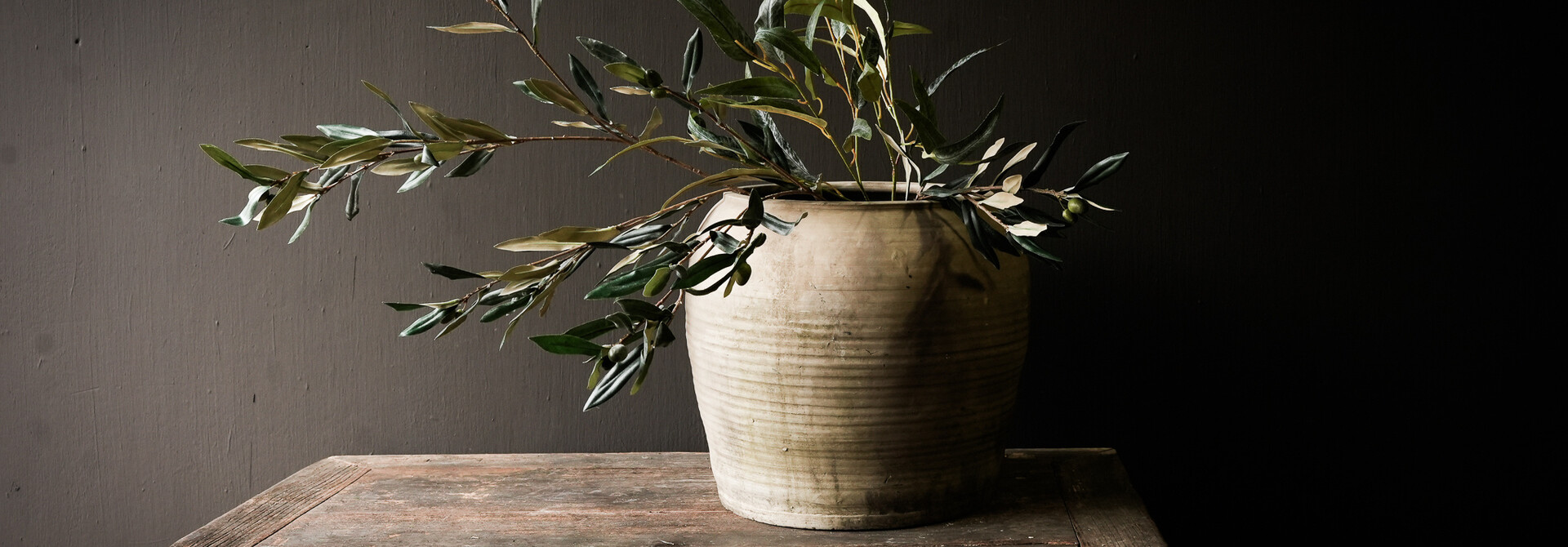 Beautiful Large olive artificial branch - Copy