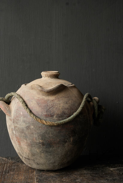 Beautiful Unique Antique Berber Jar with Lid