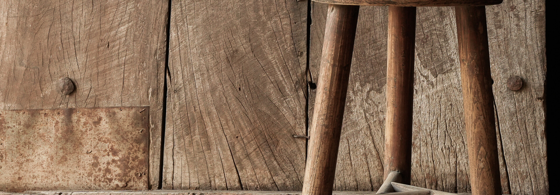 Unique Authentic Elmwood Round Wooden Stool