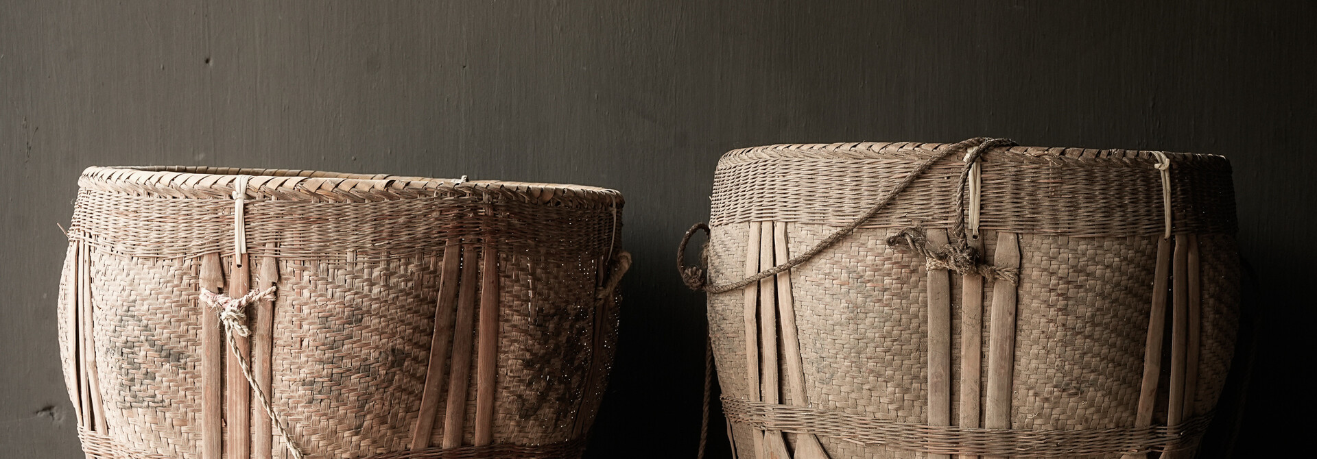 Oude Authentieke Wicker mand