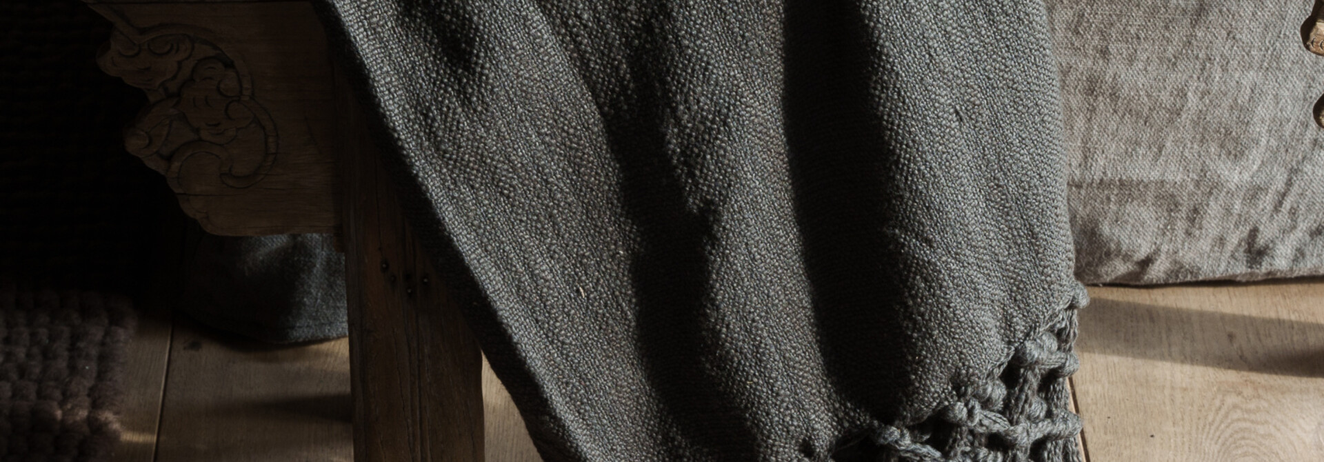 Plaid linen/cotton | Anthracite