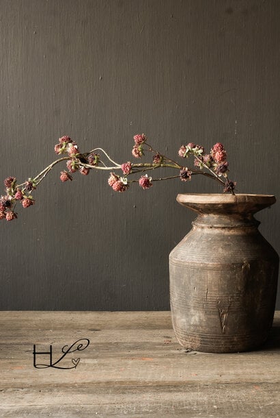 Nepalese old wooden pot, jug