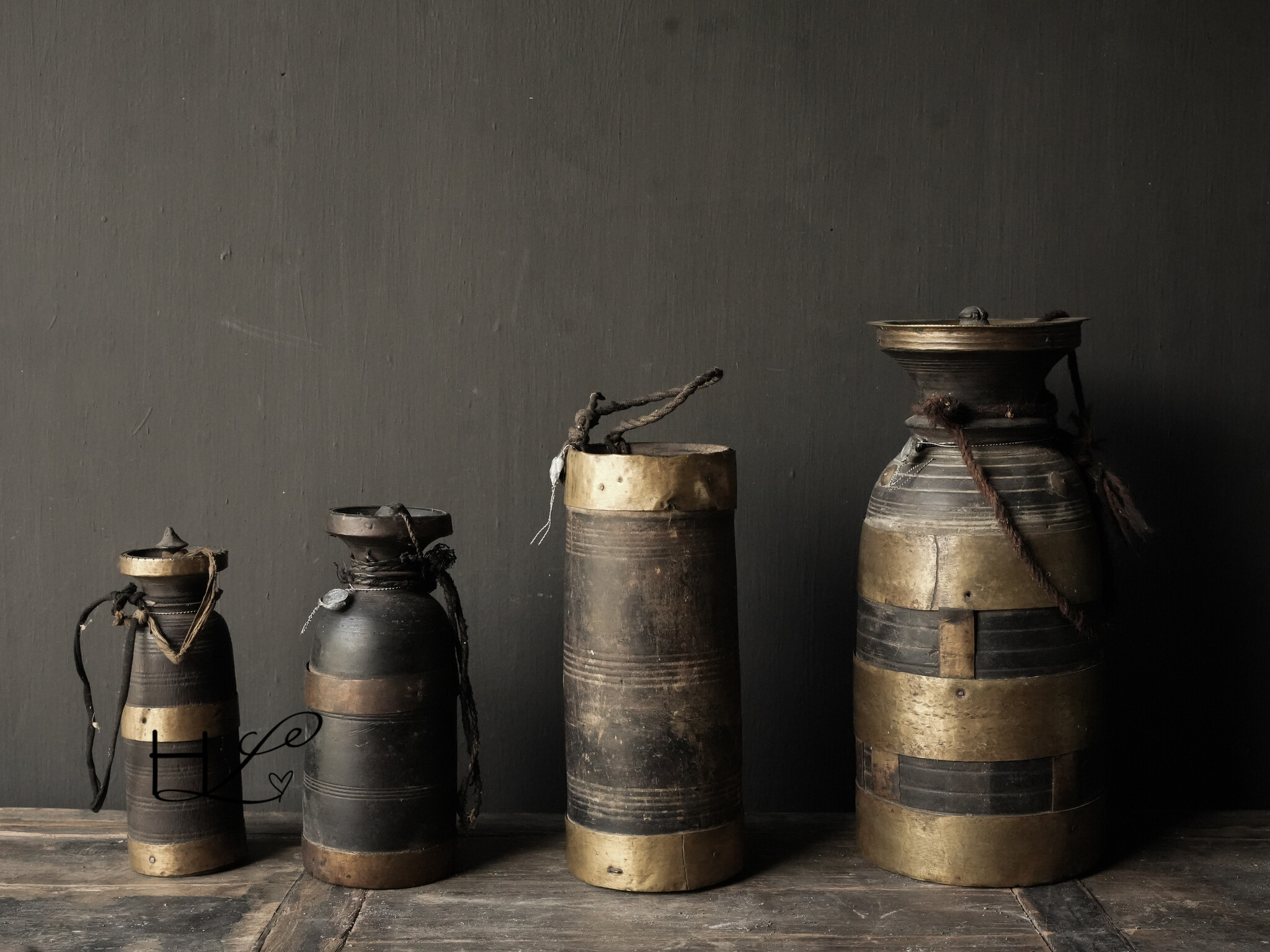 Einzigartige Hoffz-Gläser aus Holz mit Kupferbeschlägen-3