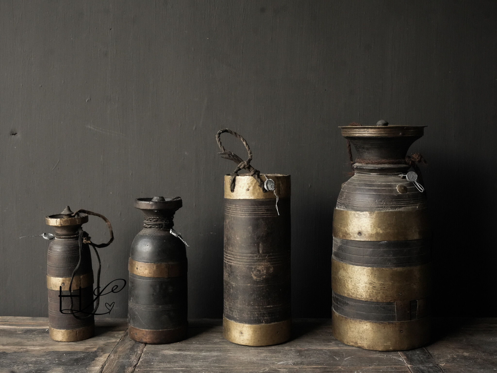 Einzigartige Hoffz-Gläser aus Holz mit Kupferbeschlägen-4