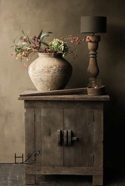 Old wooden farm cupboard